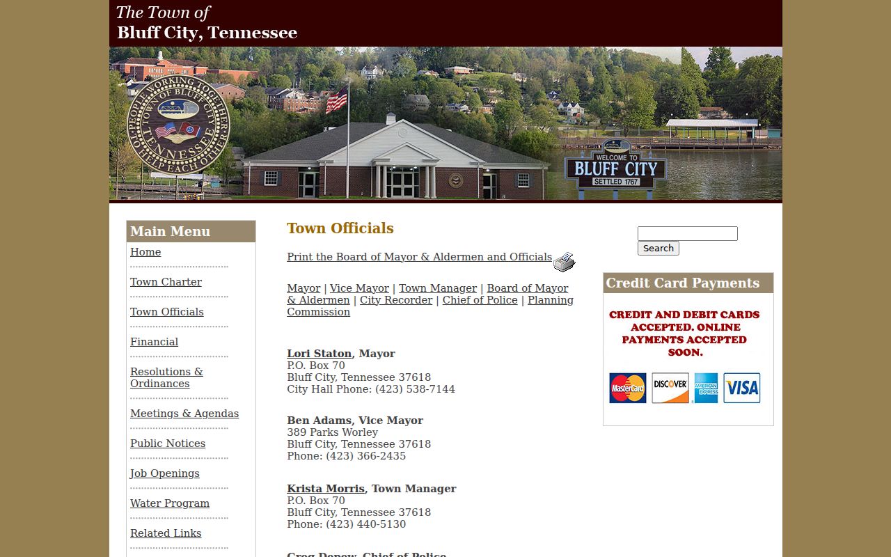 Bluff City Sullivan County criminal records police and court contacts