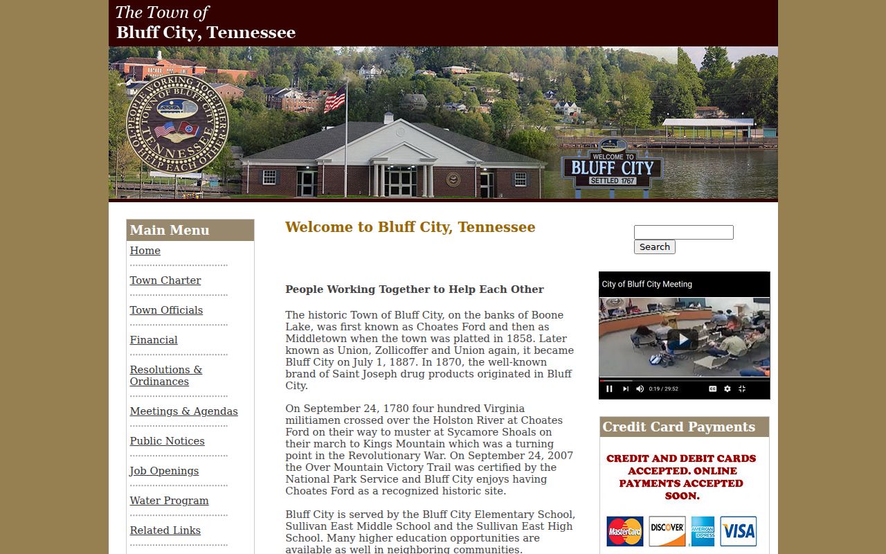 Bluff City Sullivan County police criminal record access homepage