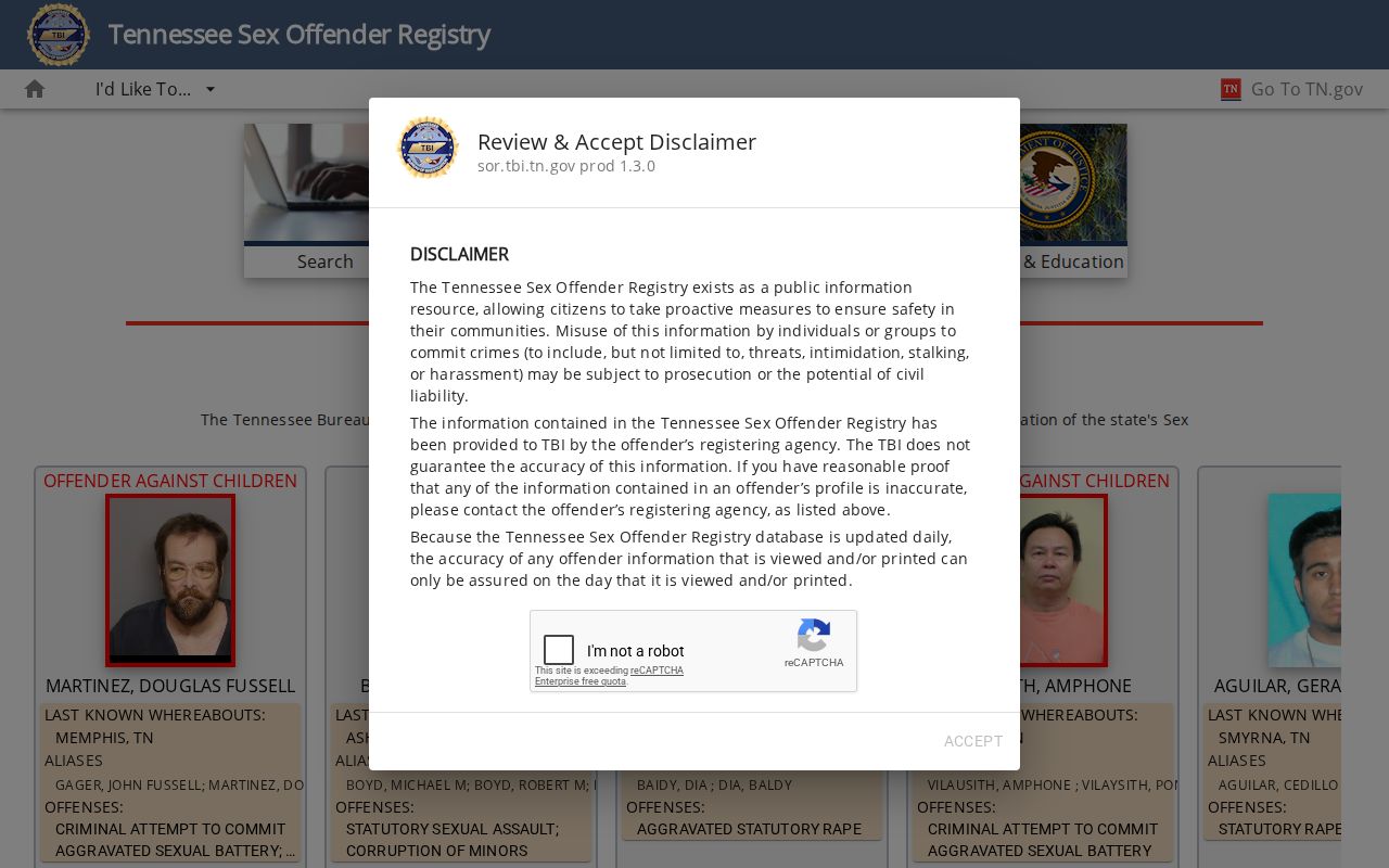Sullivan County sex offender criminal registry search